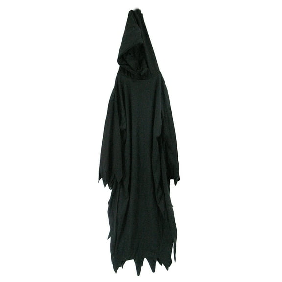 SeasonsTrading Black Hooded Robe Costume for Adults with Open Sides, One Size Fits Most