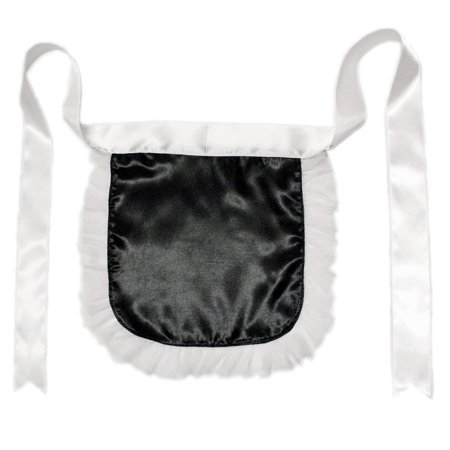 SeasonsTrading Black Nurse or Maid Apron with White Lace Ruffles