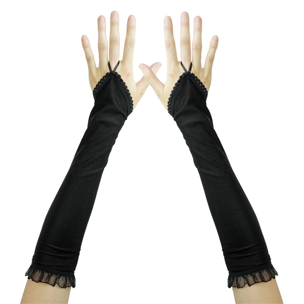 Black Costume Gloves Elbow Length Black Costume Gloves Elbow Length