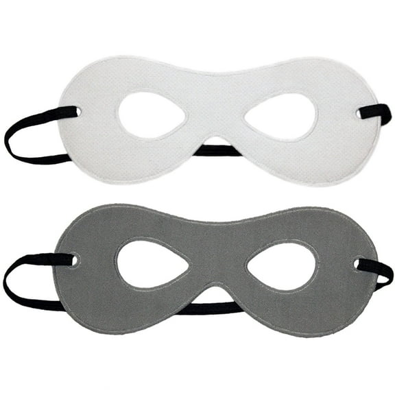 SeasonsTrading White/Gray Reversible Superhero Mask - Cosplay Costume Party (Small)