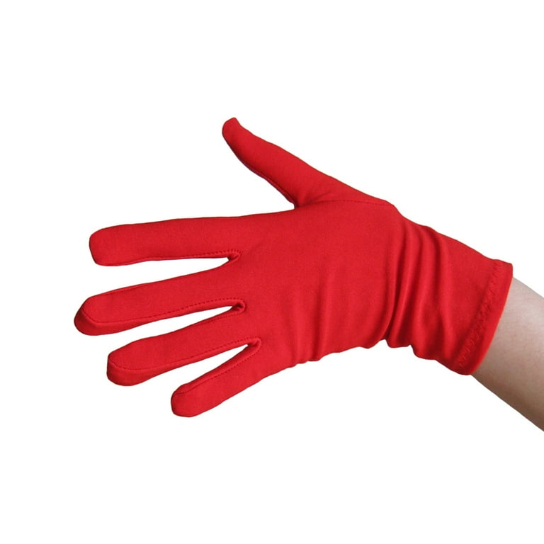 SeasonsTrading Red Costume Gloves Wrist Length Prom Dance Party