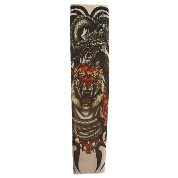 SeasonsTrading Tattoo Sleeve (Fierce Dragon & Tiger) Costume Party Novelty
