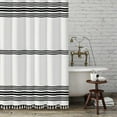 thumbnail image 1 of Seasonwood Black and White Shower Curtain Striped Modern Extra Long Shower Curtains 72" x 78", 1 of 9