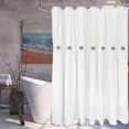Seasonwood Farmhouse Shower Curtain Waterproof and Washable Linen