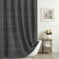 thumbnail image 1 of Seasonwood Gray Shower Curtain Boho Woven Modern Farmhouse Fabric Shower Curtain 72 x 84 Gray, 1 of 9