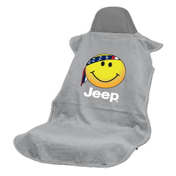 Seat Armour SA100JEPSFG Grey 'Jeep Smiley Face' Seat Protector Towel