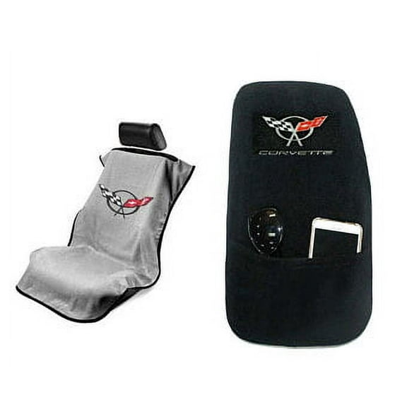 Seat Armour - Seat Protector Towel/Cover & Console Cover with C5 Corvette Logo