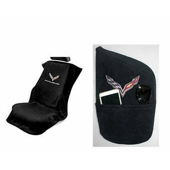 Seat Armour - Seat Protector Towel/Cover & Console Cover with C7 Corvette Logo