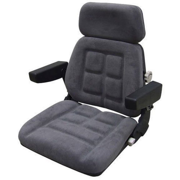 Seat Assembly Fabric Gray fits Case IH 7110 7120 7130 7140 7150 7210 7220 7230 7240 8910 8920 8930 8940 9110 9130 9210 9230 9240 9310 9330 9370 9380