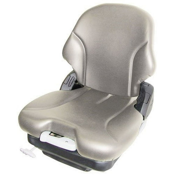 Seat Assembly - Mechanical Suspension Vinyl Gray fits John Deere fits Case 1835 1835C 1845 1150 fits Bobcat S175 S185 S250 S300 463 fits Caterpillar