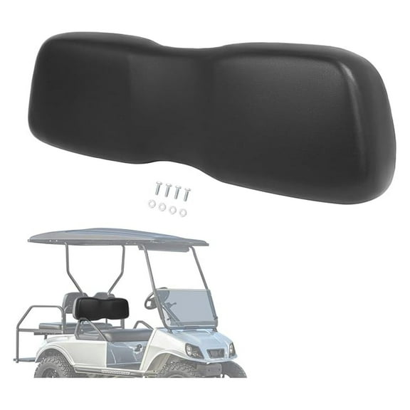 Seat Backrest Front Compatible with 2000.5-up Club Car DS Golf Cart Seat Back Cushion Black Plastic Foam Wood