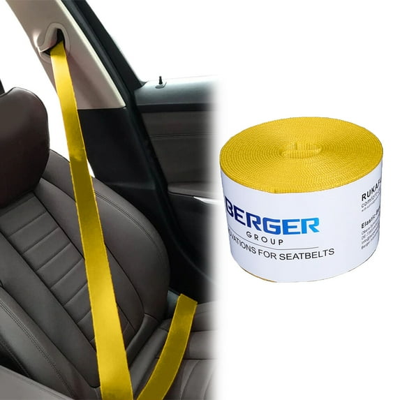 Seat-Belt,Car Color Seat Belt Replacement,Renewal Webbing Fabric Racing Safety Belt Straps,Car Accessories(3.6m,Yellow)