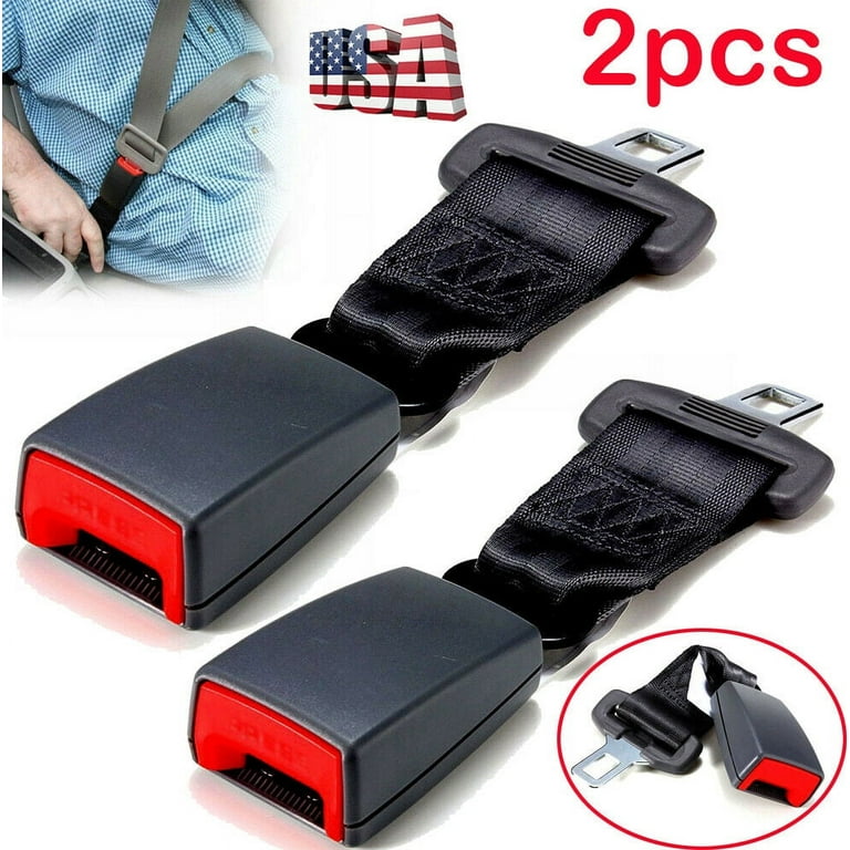 Seat Belt Extender, 2 Packs 9.0'' Original Car Buckle Extender (7/8 Tongue  Width) Accessories for Cars, Easy to Install, Buckle Up and Drive-In  Comfort 