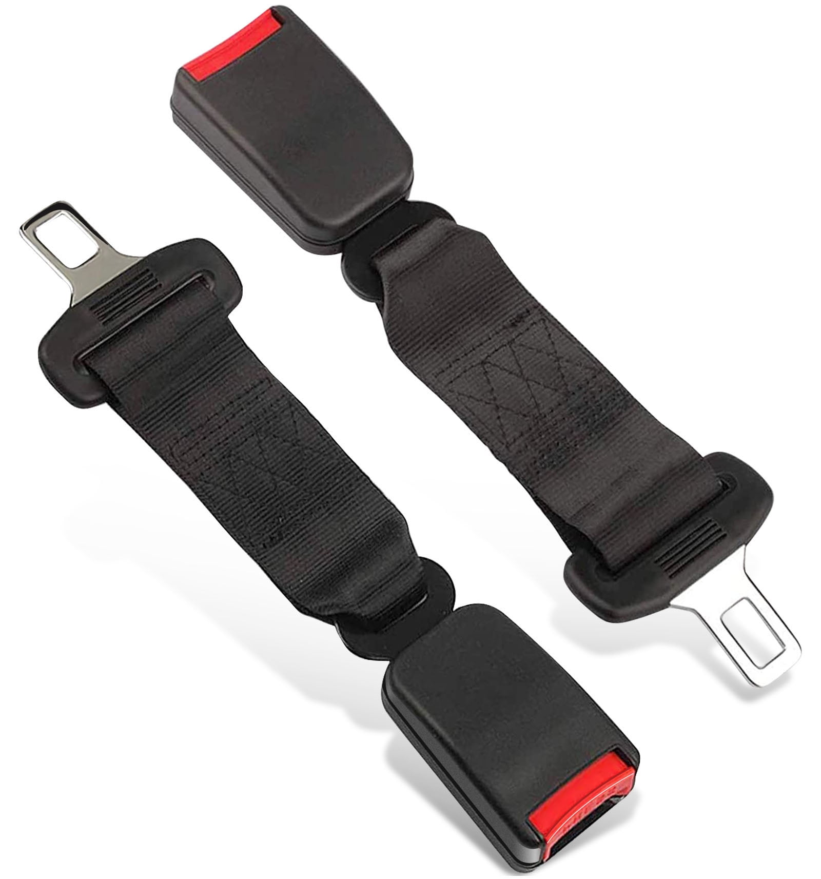 Seat Belt Extender, 2pcs Original Car Buckle Extender (7/8 inch Tongue Width) Accessories for Cars, Easy to Install, Buckle Up and Drive-In Comfort