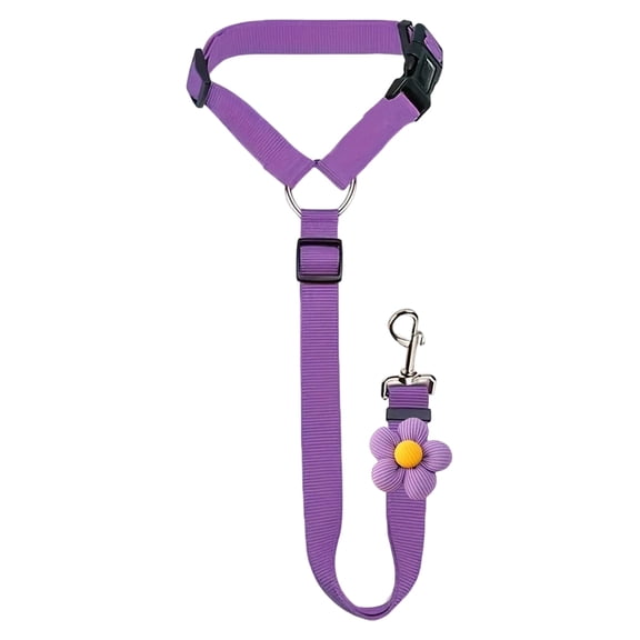 Retractable Pet Car Leash with Chest Harness and Headrest Tether for Safe Vehicle Travel