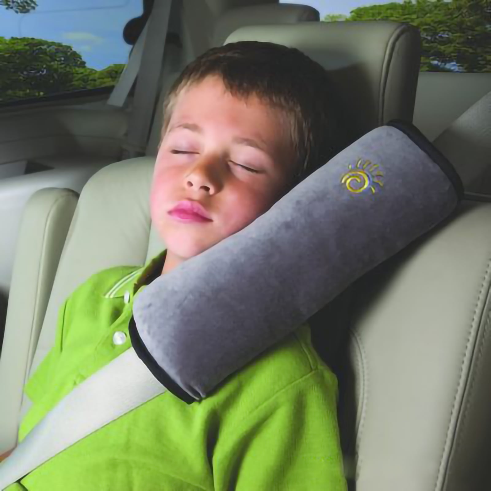 Kids Car Seat Travel Neck Pillow Soft Neck Support Cushion Car Seat Belt  Cover Cushion Pillow