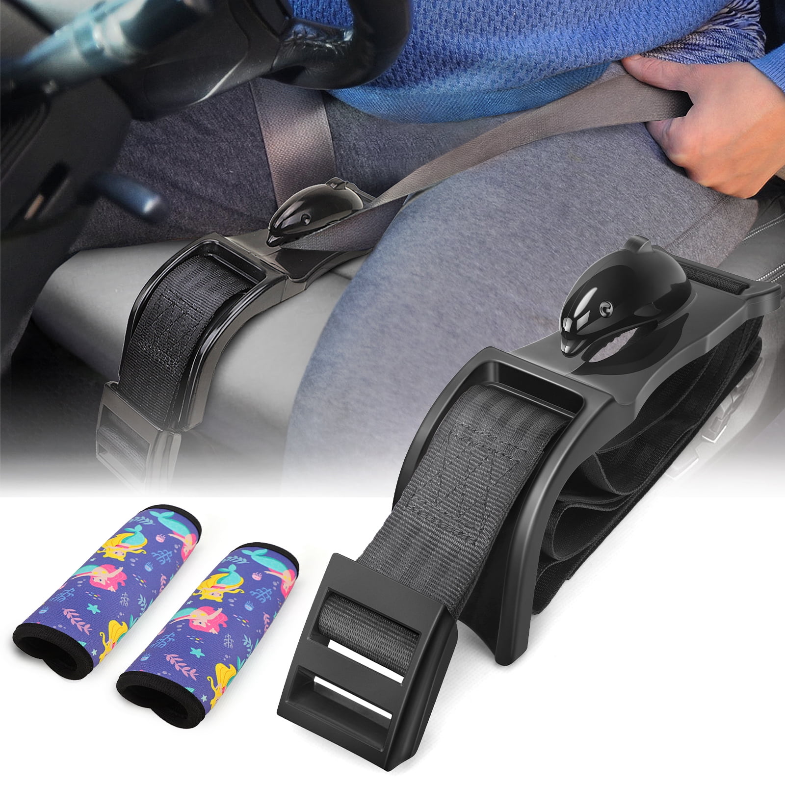 Children seat belt fuser belt pads adjuster belt protection car red
