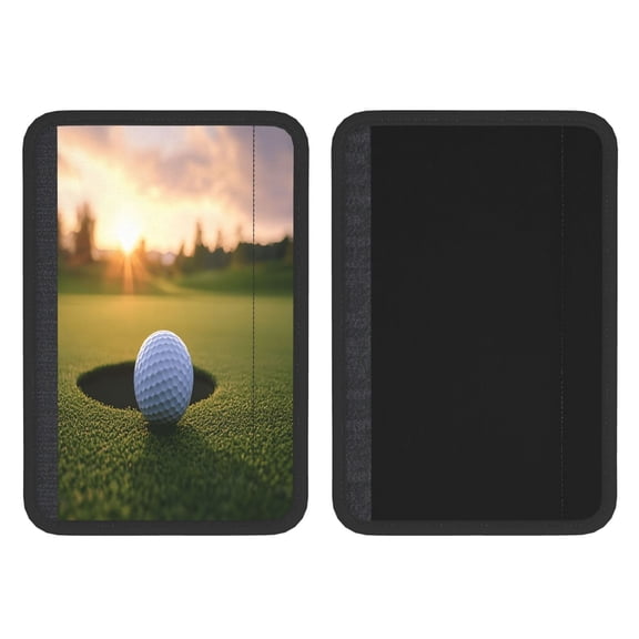 Seat Belt Shoulder Pad 2 Pack, 7.8x11.8in Neoprene Comfort Cover For Car Safety Belt, Adjustable Soft Protector For Bag Strap Golf Ball Sunset