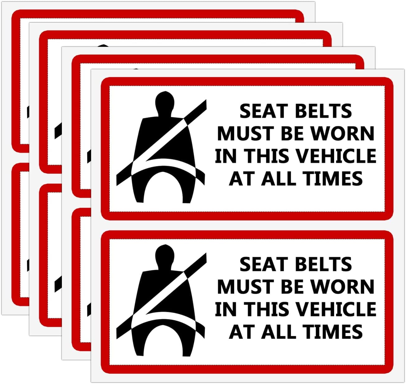 Seat Belts Must Be Worn in This Vehicle Sign Sticker Safe Driving Signs