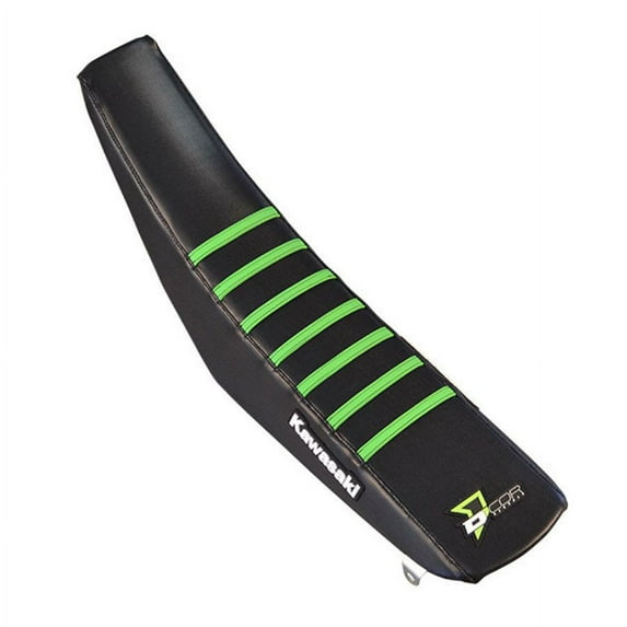 Seat Cover, Black Sides - Black Top with Green Ribs