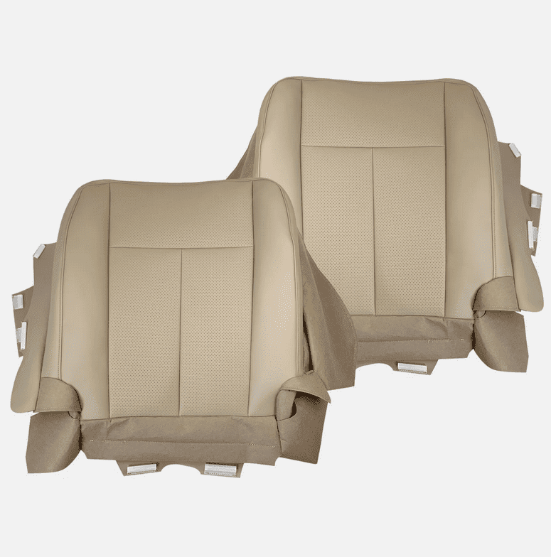 Seat Cover Front for 2007-2014 Ford Expedition Both Side Leather PERF Bottom Tan