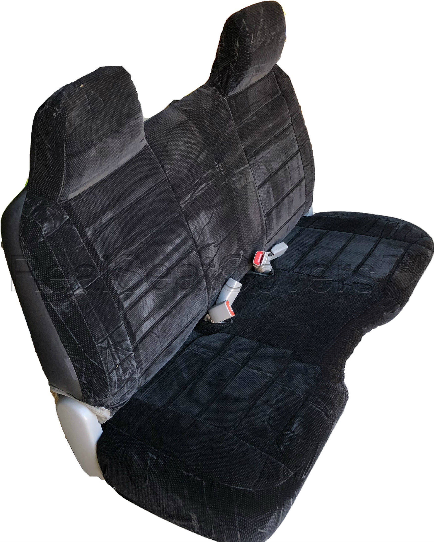 Seat Cover for Toyota Pickup 1984 - 1989 Front Solid Bench A25 Molded Headrest Small Notched Cushion (Black) - image 1 of 4
