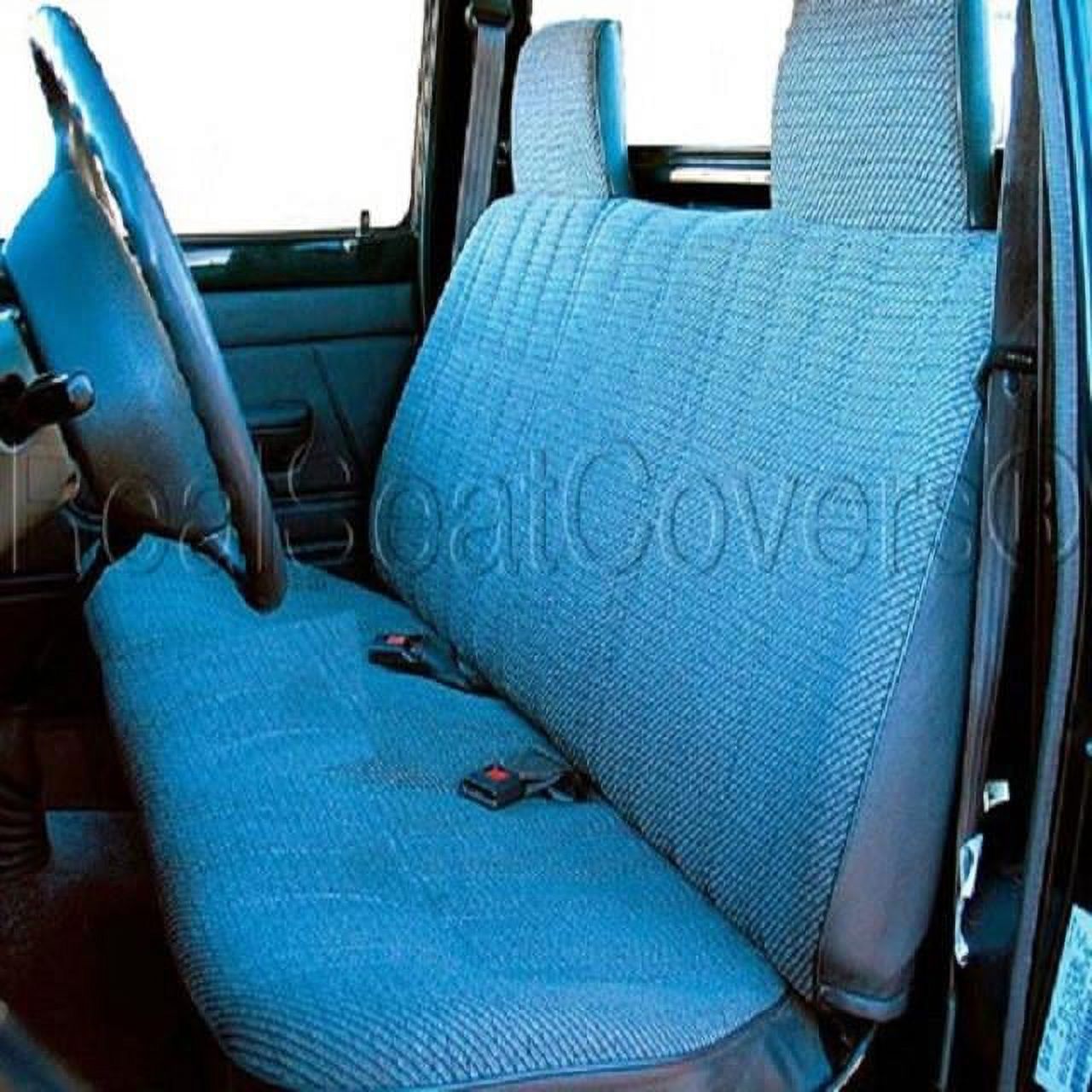 Seat Cover for Toyota Tacoma 1995 - 2004 Front Solid Bench Molded Headrest RealSeatCovers A23 Blue - image 1 of 4