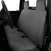 Seat Cover for Toyota Tacoma 1995 - 2004 Front Solid Bench Molded Headrest RealSeatCovers A23 Charcoal, Dark Gray