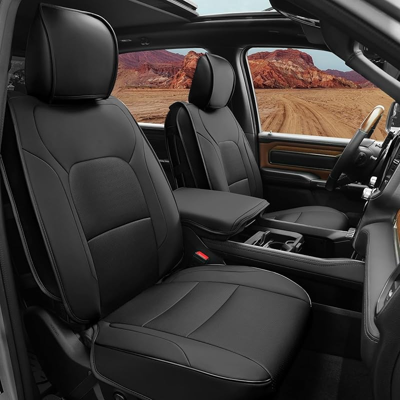 Seat Covers for 2007-2013 & 2019-2025 Chevy Silverado/GMC Sierra 1500 Crew Cab & 2020-2025 Chevrolet/GMC 2500HD/3500HD|Full Set for Truck |Front & Rear, Black