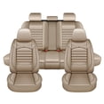 thumbnail image 1 of Seat Covers Custom Fit for Cadillac ATS 2013-2018 Full Set Faux Leather Waterproof Universal Car Seat Covers Beige,Full Set(2 Row 5 Seats), 1 of 12