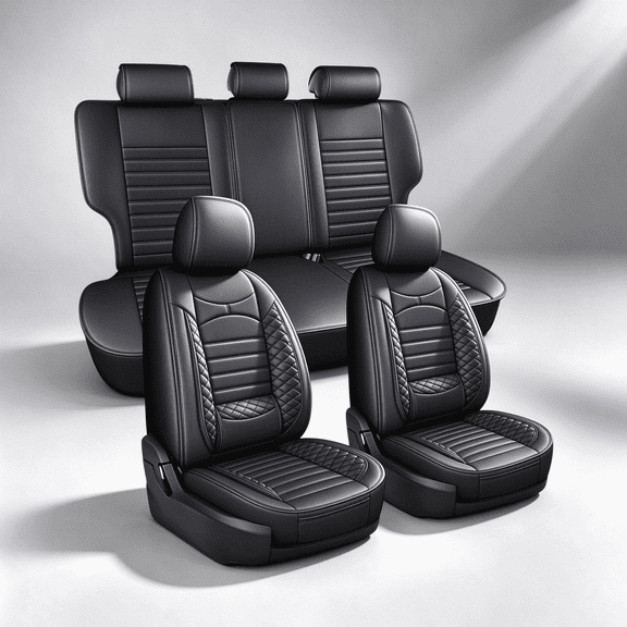 Seat Covers Custom Fit for Kia Optima 2002-2020 Full Set Faux Leather Waterproof Universal Car Seat Covers Black,Full Set(2 Row 5 Seats)