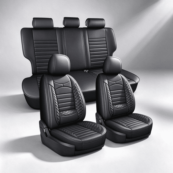 Seat Covers Custom Fit for Mazda CX5 2013-2026 Full Set Faux Leather Waterproof Universal Car Seat Covers Black,Full Set(2 Row 5 Seats)