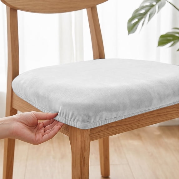 Seat Covers for Dining Room Chair, Elastic Stretch Cushion Slipcovers, Thick Soft Chair Pads, Removable Washable Chair Seat Cushion Protector Slipcovers(E)