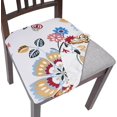 thumbnail image 1 of Seat Covers for Dining Room Chairs Stretch Printed Chair Seat Covers Set of 4, Removable Washable Upholstered Chair Seat Protector Cushion Slipcovers for Kitchen, Office(Blooming Flower), 1 of 6