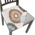 thumbnail image 1 of Seat Covers for Dining Room Chairs Stretch Printed Chair Seat Covers Set of 6, Removable Washable Upholstered Chair Seat Protector Cushion Slipcovers for Kitchen, Office(Circular Pattern), 1 of 6