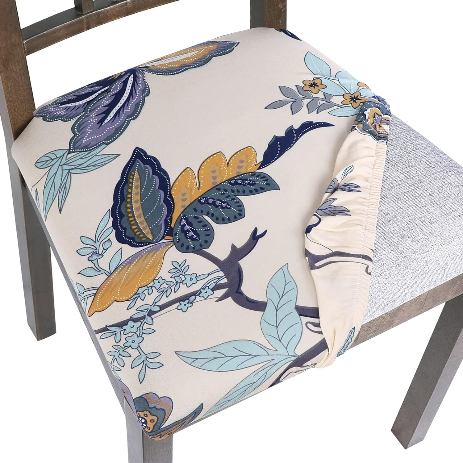 Seat Covers for Dining Room Chairs Stretch Printed Chair Seat Covers ...