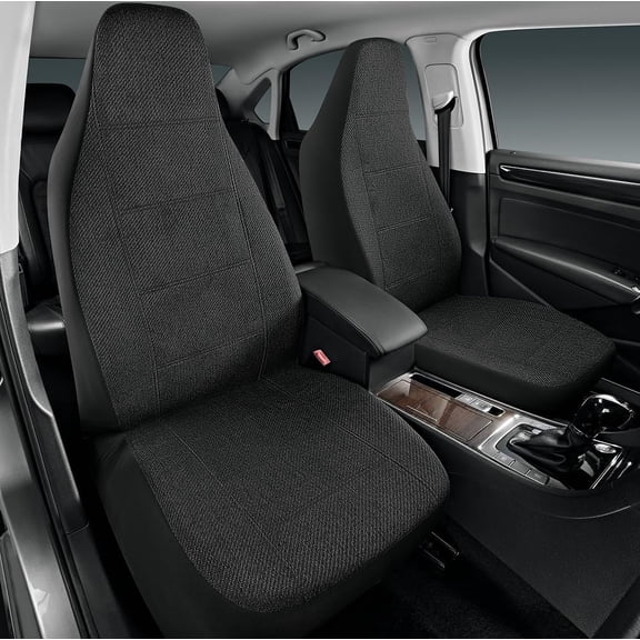 Seat Covers for Front Seat, High  Heavy Duty Breathable Flax Seat Protector, Airbag, Not Seat Belt Compatible, Washable Seat Cover Fits for  , , SUVs,  Black
