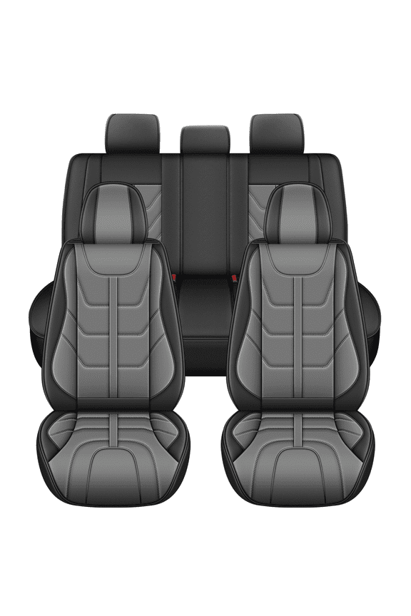 Seat Covers,Full Set Fit for Buick Envision 2016-2025 5 Seats Waterproof Leather Seat Cover Automotive Seat Protector Gray,Full Set(2 Row 5 Seats)