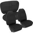 Seat Covers Full Set Front and Rear Black Fits Compatible with 1987