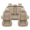 thumbnail image 1 of Seat Covers Full Set for Lexus RZ 300e/400e 2023-2025 Faux Leather Waterproof Comfort Car Seat Covers Lumbar Support Compatible Airbag Beige,Full Set(2 Row 5 Seats), 1 of 12