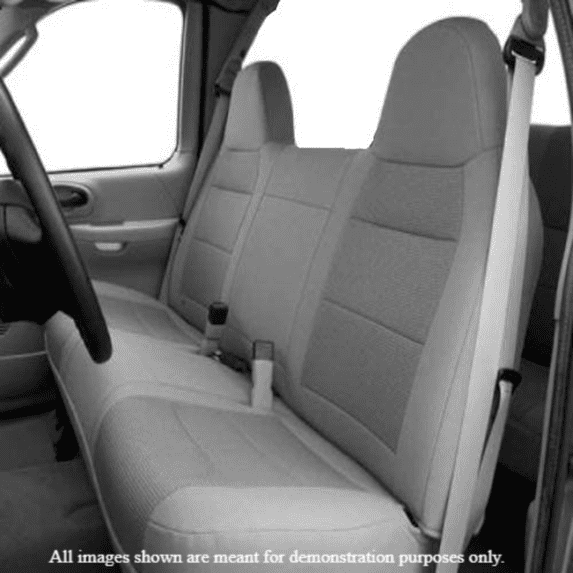 Seat Covers Made to fit 1992 - 2010 Ford F150 Seat Covers Exact Fit, Front Solid Bottom, Solid Back Bench with Molded Headrests