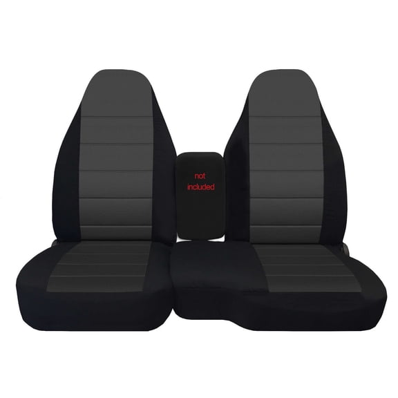 Seat Covers for FORD RANGER 1991-1997 XLT – Front Pair (Black/Charcoal)