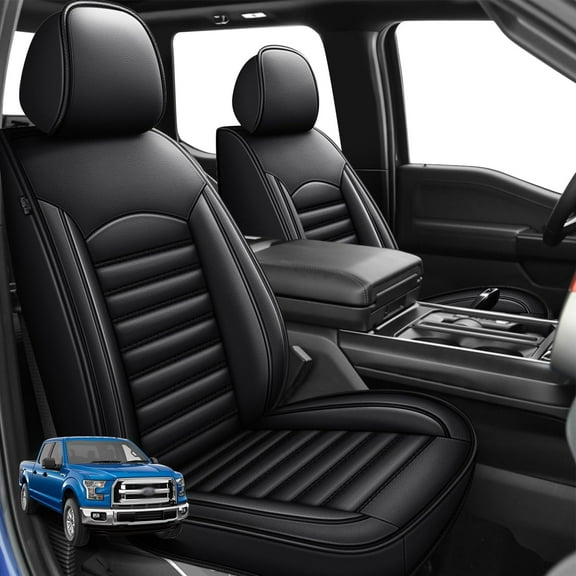 Seat Covers for Ford F150 2009-2023 2024 2025 - F250/F350/F450 2017-2024 2025 Waterproof Leather Truck Car Seat Covers Full Set