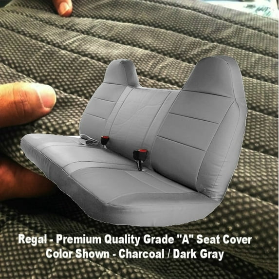 Seat Covers for Ford Pickup Truck F150 F250 F350 F450 F550 Front Bench F23 High Back Tailor Made Fit Dark Charcoal