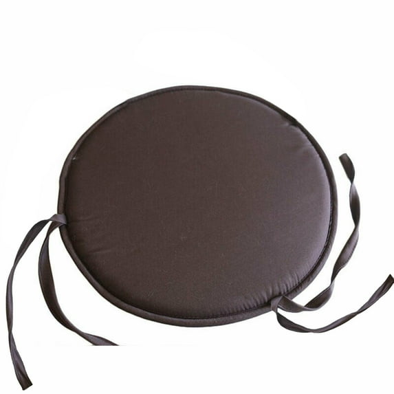 Seat Cushion 15 Inch Tufted Round Chair Cushions for Outdoor with Ties Round Seat Cushion for Barstool Chairs Patio Garden Kitchen Outdoor Furniture Decor (Brown)