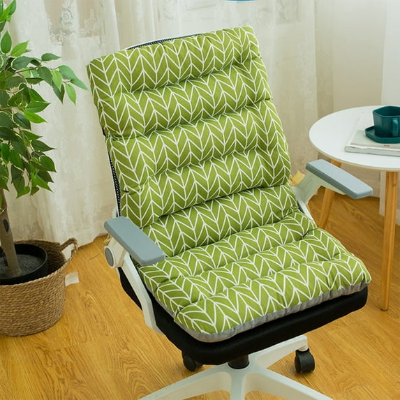 Thickened Seat Cushion with Backrest, Polyester Chair Pad for Office & Dining Chairs, Soft Cushion with Ties