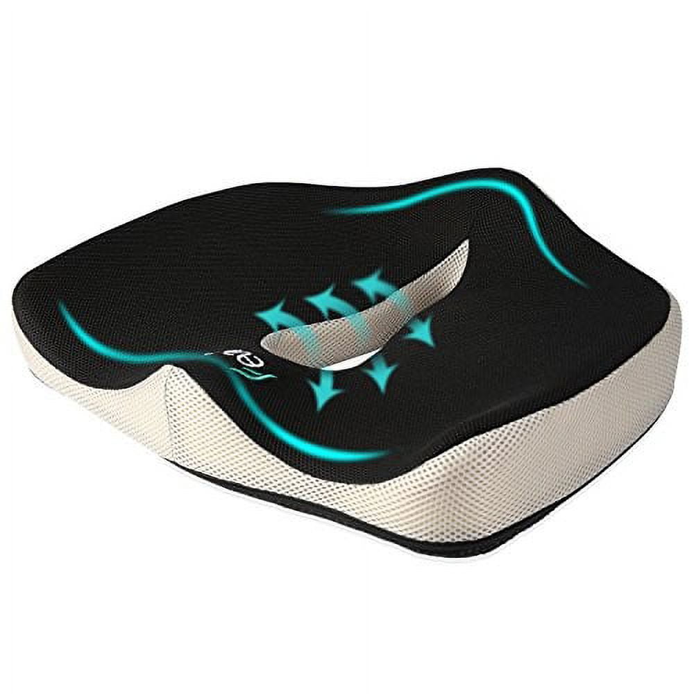 GSPSCN Car Seat Cushion Pad Memory Foam Heightening  Wedge,Driver Seat Cushion Pillow to Relief Sciatica & Back Coccyx Tailbone  Pain in Office Chairs,Car Seat,Wheelchair,Computer Desk Chair : Office  Products