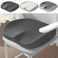 thumbnail image 1 of Seat Cushion,Floor Cushions,Memory Foam Seat Cushions,Reversible Chair Cushions for Indoor Outdoor Office Dining ChairsAZXY 15.75x14.57x2.2 In In ,Black, 1 of 6