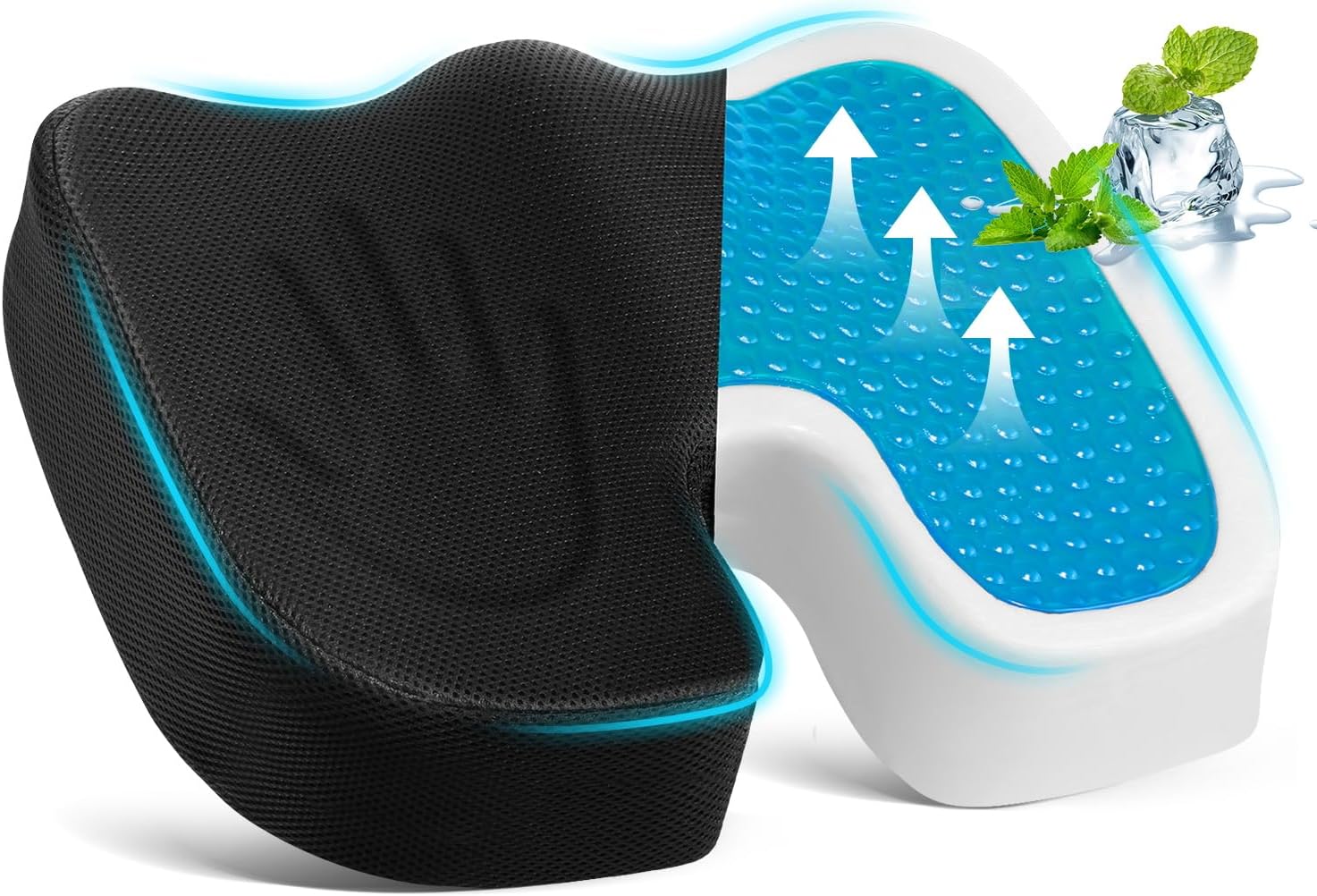 Seat Cushion Gel EnhanceOffice Car Chair Cushion, Extra Large Size