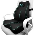 thumbnail image 1 of Seat Cushion &  Support Pillow Set for Office Chair,  Pillow for  , Memory   Support Pillow & Chair Cushion for  seat, Desk Chair (Black), 1 of 8